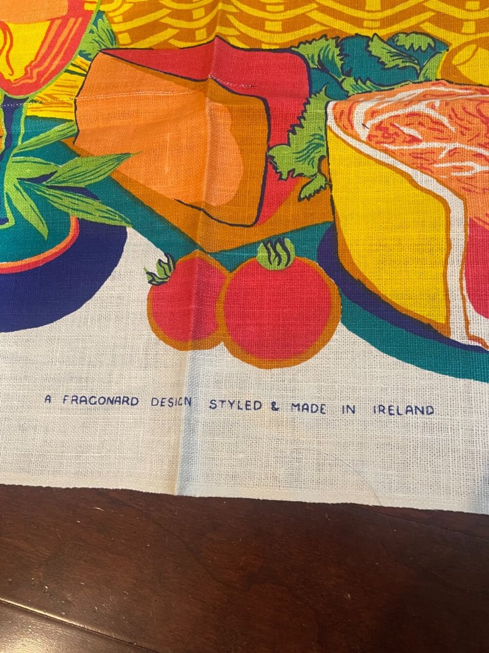 Fragonard Pure Irish Linen Food Still Life Tea Towel Made in Ireland - Picture 5 of 9